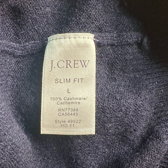 J.Crew Men's V-Neck Italian Cashmere Sweater - Size Large Slim Fit - Picture 4 of 5